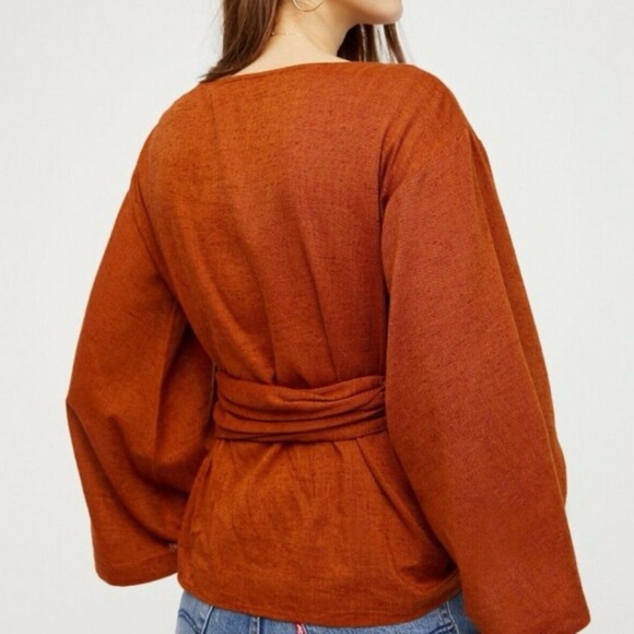 FP Movement by Free People Terracotta Wrap Blouse - Picture 3 of 13